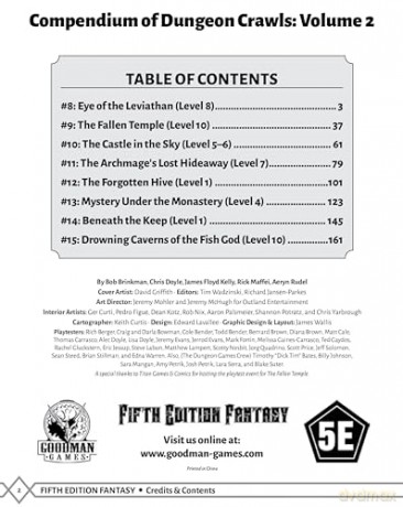 Goodman Games 5E Compendium of Dungeon Crawls Volume 2 - Chris Doyle [KSIĄŻKA]