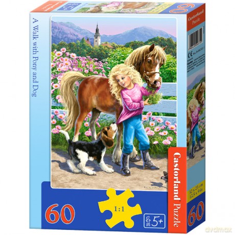 Castor 60 elementów Spacer Z Kucem I Psem [PUZZLE]