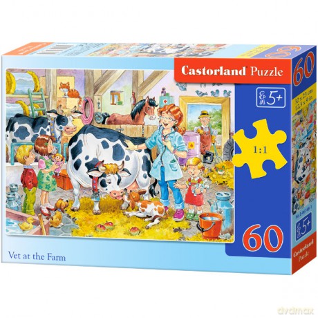 Castor 60 elementów Weterynarz Na Farmie [PUZZLE]