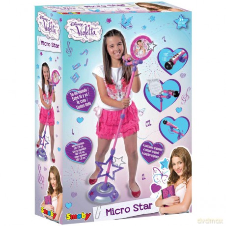 Smoby Violetta Mikrofon Ze Statywem [ZABAWKA]