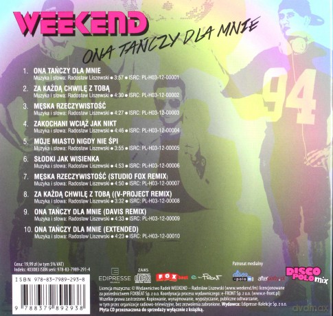Weekend: Ona tańczy dla mnie (digipack) [CD]