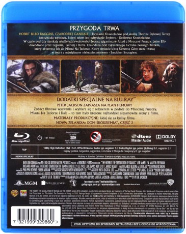 Hobbit: Niezwykła podróż / Hobbit: Pustkowie Smauga - Pakiet [4xBlu-Ray]