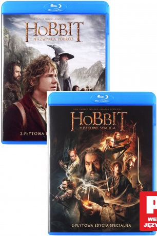 Hobbit: Niezwykła podróż / Hobbit: Pustkowie Smauga - Pakiet [4xBlu-Ray]