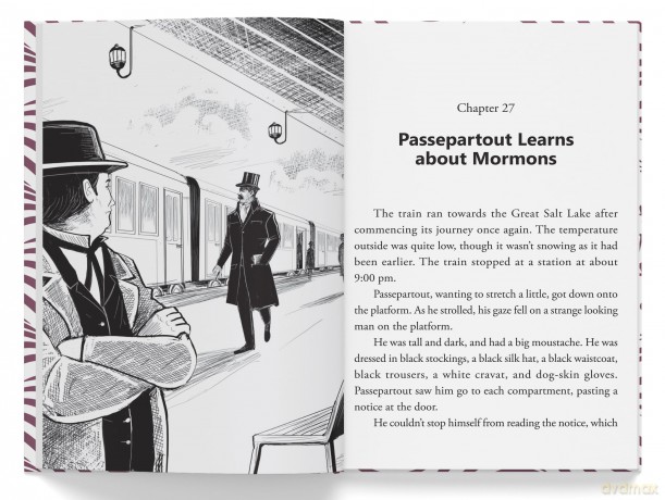 Illustrated Classics - Around The World In Eighty Days: Abridged Novels With Review Questions - Jules Gabriel Verne [KSIĄŻKA]
