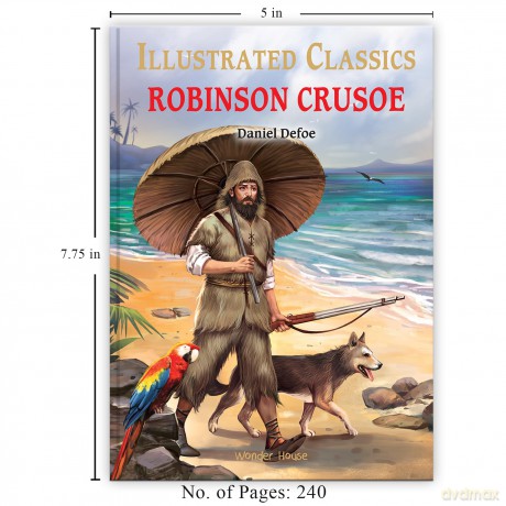 Illustrated Classics - Robinson Crusoe: Abridged Novels With Review Questions - Daniel Defoe [KSIĄŻKA]