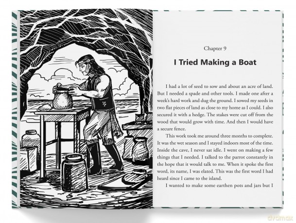 Illustrated Classics - Robinson Crusoe: Abridged Novels With Review Questions - Daniel Defoe [KSIĄŻKA]