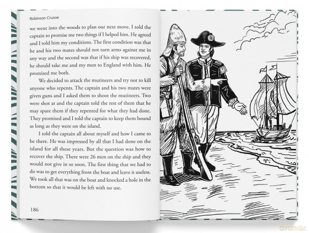 Illustrated Classics - Robinson Crusoe: Abridged Novels With Review Questions - Daniel Defoe [KSIĄŻKA]