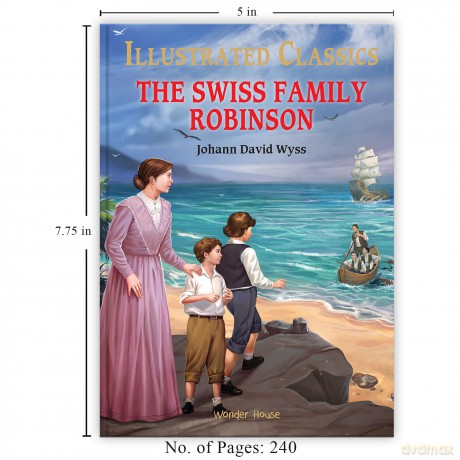 Illustrated Classics - The Swiss Family Robinson: Abridged Novels With Review Questions [KSIĄŻKA]