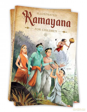 Illustrated Ramayana For Children (Black and White) (Classic Tales from India) - Dr. Shubha Vilas [KSIĄŻKA]