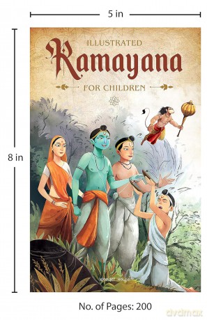 Illustrated Ramayana For Children (Black and White) (Classic Tales from India) - Dr. Shubha Vilas [KSIĄŻKA]