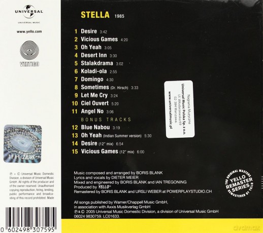 Yello: Stella (Remastered) (digipack) [CD]