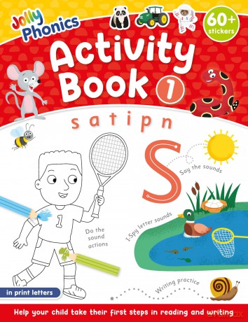 Jolly Phonics Activity Book 1: in Print Letters (American English edition) (Jolly Phonics Activity Books, set 1-7 Updated Edition) - Sara Wernham [KSIĄŻKA]