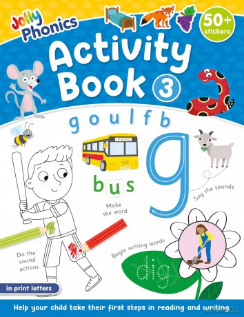 Jolly Phonics Activity Book 3: in Print Letters (American English edition) (Jolly Phonics Activity Books, set 1-7 Updated Edition) - Sara Wernham [KSIĄŻKA]