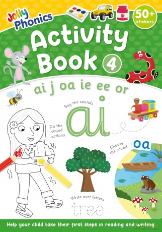 Jolly Phonics Activity Book 4: in Precursive Letters (British English edition) (Jolly Phonics Activity Books, set 1-7 Updated Edition) - Sara Wernham [KSIĄŻKA]