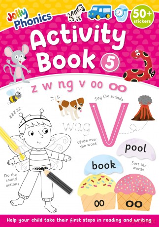 Jolly Phonics Activity Book 5: in Precursive Letters (British English edition) (Jolly Phonics Activity Books, set 1-7 Updated Edition) - Sara Wernham [KSIĄŻKA]