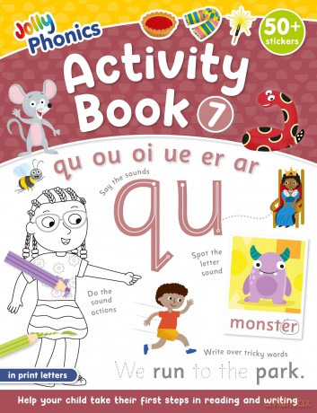 Jolly Phonics Activity Book 7: in Print Letters (American English edition) (Jolly Phonics Activity Books, set 1-7 Updated Edition) - Sara Wernham [KSIĄŻKA]