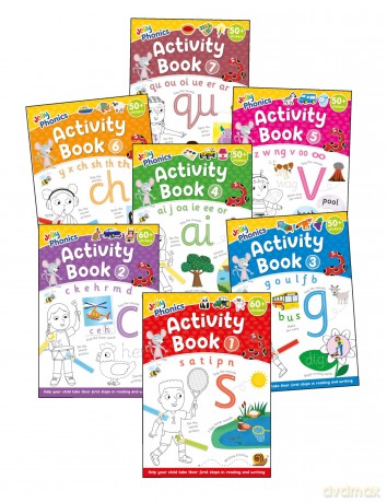 Jolly Phonics Activity Books 1-7: in Precursive Letters (British English edition) - Sara Wernham [KSIĄŻKA]