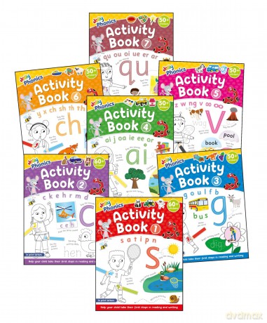 Jolly Phonics Activity Books 1-7: in Print Letters (American English edition) - Sara Wernham [KSIĄŻKA]