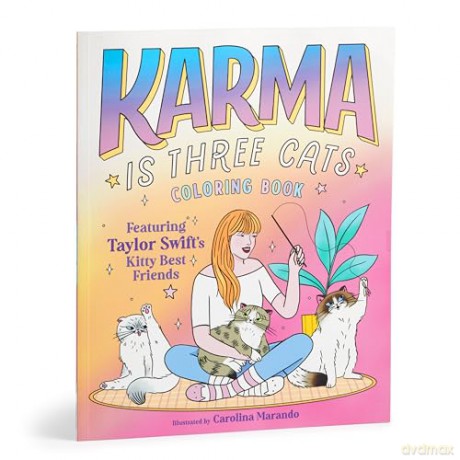 Karma is Three Cats Coloring Book - Mudpuppy [KSIĄŻKA]