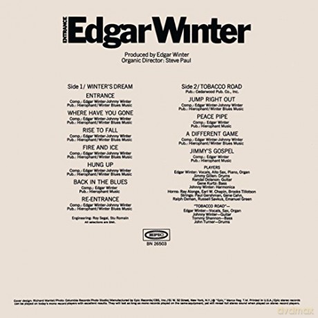 Edgar Winter: Entrance [CD]