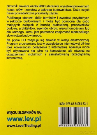Słownik Budowlany Polsko-Niemiecki i Niemiecko-Polski. słownik elektroniczny [KSIĄŻKA]+[CD]