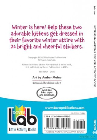 Kittens in Mittens Sticker Activity Book (Dover Little Activity Books) - Amber Maine [KSIĄŻKA]