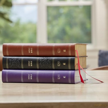 KJV Giant Print End-of-Verse Reference Bible, Black Leathersoft, Red Letter, Comfort Print (Thumb Indexed) - Thomas Nelson [KSIĄŻKA]