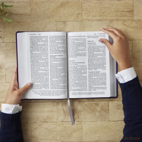 KJV Giant Print End-of-Verse Reference Bible, Brown Leathersoft, Red Letter, Comfort Print - Thomas Nelson [KSIĄŻKA]