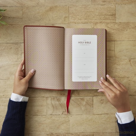 KJV Giant Print End-of-Verse Reference Bible, Brown Leathersoft, Red Letter, Comfort Print - Thomas Nelson [KSIĄŻKA]