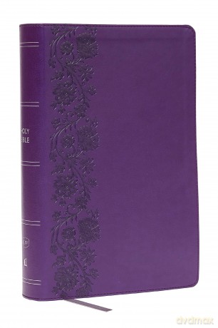 KJV Giant Print End-of-Verse Reference Bible, Purple Leathersoft, Red Letter, Comfort Print - Thomas Nelson [KSIĄŻKA]