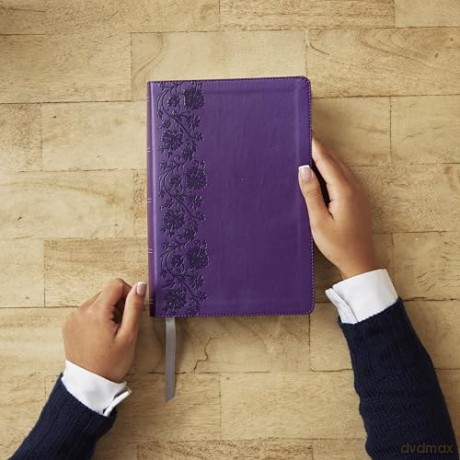 KJV Giant Print End-of-Verse Reference Bible, Purple Leathersoft, Red Letter, Comfort Print - Thomas Nelson [KSIĄŻKA]