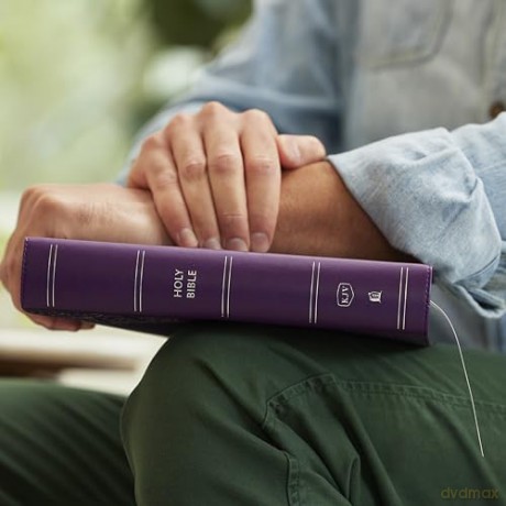 KJV Giant Print End-of-Verse Reference Bible, Purple Leathersoft, Red Letter, Comfort Print - Thomas Nelson [KSIĄŻKA]