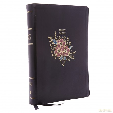 KJV Holy Bible: Super Giant Print with 43,000 Cross References, Deluxe Black Floral Leathersoft, Red Letter, Comfort Print: King James Version - Thomas Nelson [KSIĄŻKA]