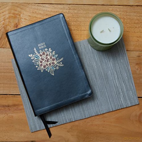 KJV Holy Bible: Super Giant Print with 43,000 Cross References, Deluxe Black Floral Leathersoft, Red Letter, Comfort Print: King James Version - Thomas Nelson [KSIĄŻKA]
