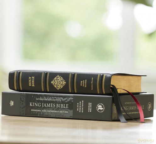 KJV, Personal Size Reference Bible, Sovereign Collection, Black Premium Goatskin Leather, Premier Collection, Comfort Print: Holy Bible, King James Version - Thomas Nelson [KSIĄŻKA]