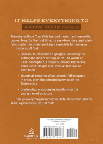 Know Your Bible for Teen Guys - Compiled by Barbour Staff [KSIĄŻKA]