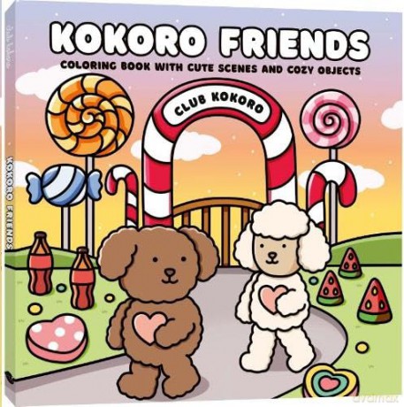 Kokoro Friends: Coloring book with cute scenes and cozy objects (Club Kokoro) - Julia Anna Jes [KSIĄŻKA]