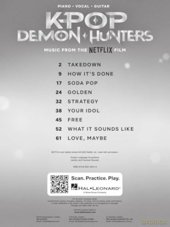 KPop Demon Hunters. Piano, Vocal And Guitar.: Music from the Netflix Film [KSIĄŻKA]