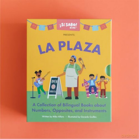 La Plaza: A Collection of Bilingual Books about Numbers, Opposites, and Musical Instruments Inspired by Latin American Culture: 10 (Si Sabo Kids) - Mike Alfaro [KSIĄŻKA]