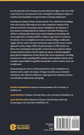 Late Working Life in Four European Countries: Policy Perspectives - Rachel Crossdale [KSIĄŻKA]