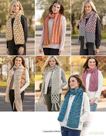 Learn-a-Stitch Crochet Scarves: 7 scarves made using worsted-weight yarn! - Annie's [KSIĄŻKA]