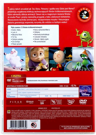 Pixar Kolekcja filmów krótkometrażowych 1 [DVD]