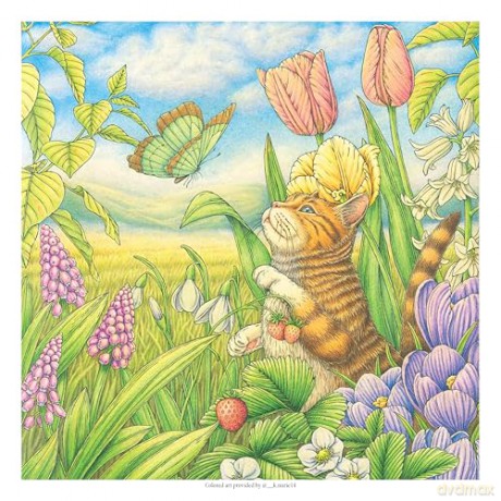 Leon's Journey Coloring Book: A Curious Cat's Seasonal Adventures (Design Originals) Whimsical Animal Scenes, Nature-Inspired Art, and Storybook Coloring from Kanoko Egusa - Relaxing Gift for Adults - Kanoko Egusa [KSIĄŻKA]