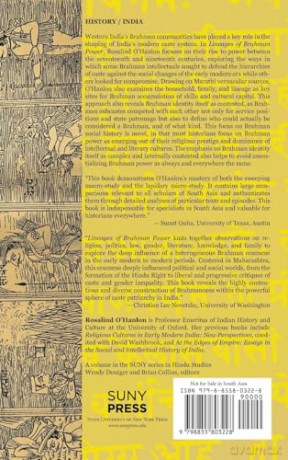 Lineages of Brahman Power: Caste, Family, and the State in Western India, 1600-1900 (SUNY series in Hindu Studies) - Rosalind O'Hanlon [KSIĄŻKA]