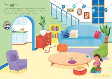 Little First Stickers Hanukkah: An Interactive Sticker Book Celebrating the Food, Songs, and Games of the Jewish Festival of Lights - Laura Cowan [KSIĄŻKA]