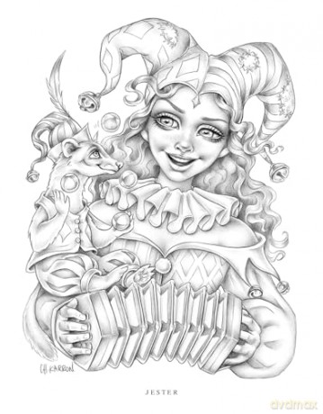 Little Folk Coloring Book - Christine Karron [KSIĄŻKA]
