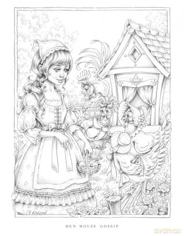 Little Folk Coloring Book - Christine Karron [KSIĄŻKA]