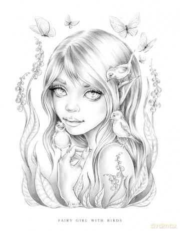 Little Folk Coloring Book - Christine Karron [KSIĄŻKA]