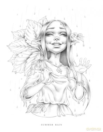 Little Folk Coloring Book - Christine Karron [KSIĄŻKA]