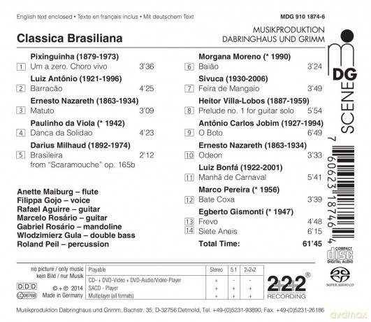 Anette Maiburg: Classica Brasiliana: Works By Pixinguinha Nazareth [CD]